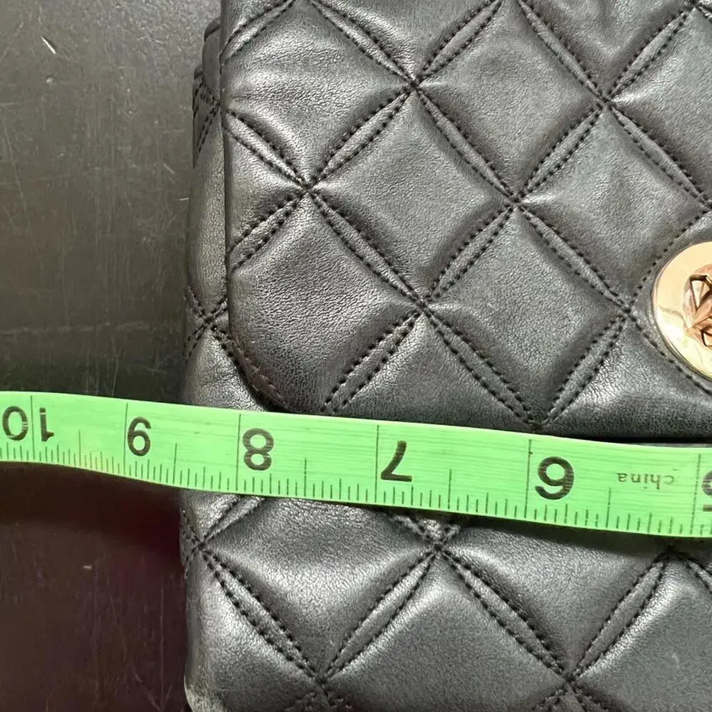 Kate Spade Black‎ Quilted Shoulder Bag with Gold Chain
